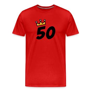50th Birthday Gift Idea - Men's Premium Organic T-Shirt - red - Front - Damien (186cm)