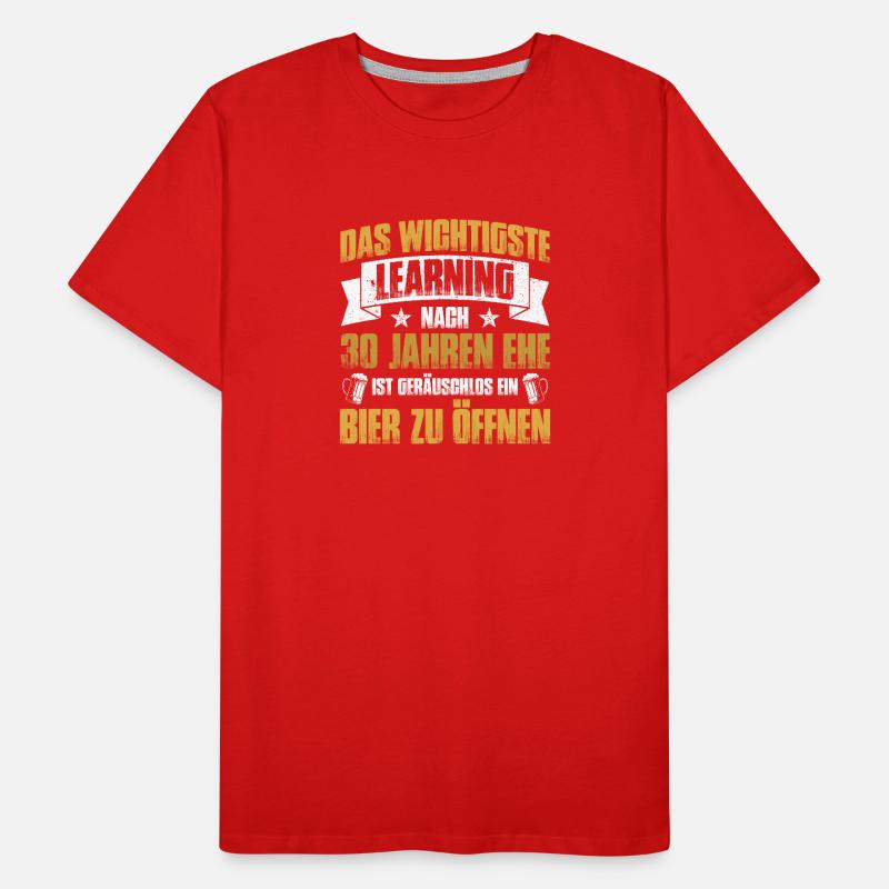 Learning 30. Hochzeitstag Perlenhochzeit Männer Premium Bio T-Shirt