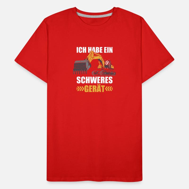 Schweres Gerät Baggerführer Baggerfahrer Bagger Männer Premium Bio T-Shirt
