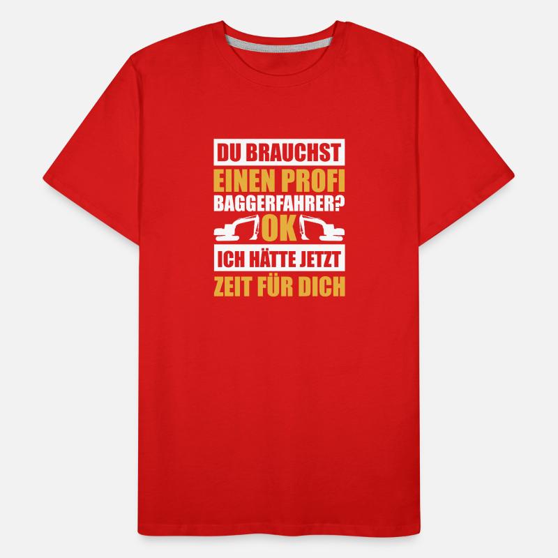 Profi Baggerführer Baggerfahrer Bagger Männer Premium Bio T-Shirt