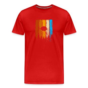 Nature, Hiking, Hiking, Mountains, Mountaineering - Men's Premium Organic T-Shirt - red - Front - Damien (186cm)