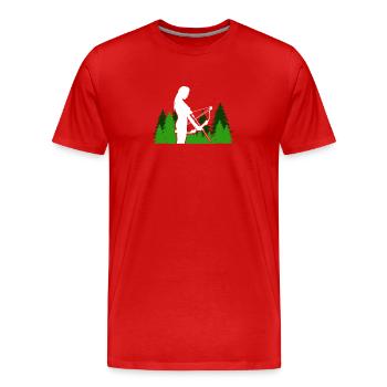 Bow and arrow Archery Archer - Men's Premium Organic T-Shirt - red - Front - Damien (186cm)