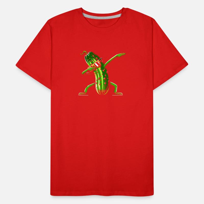 Drôle de concombre dabbing cornichon concombre amateur de concombre T-shirt bio Premium Homme