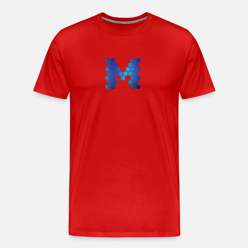 m hex Logo - Männer Premium Bio T-Shirt - Rot