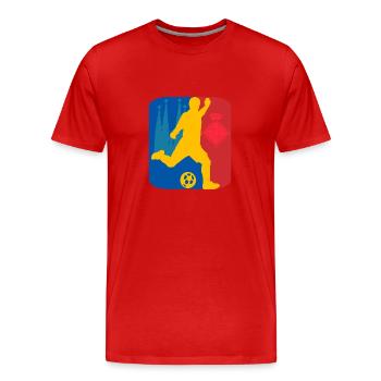 Barcelona - Männer Premium Bio T-Shirt - Rot - Vorne - Damien (186cm)