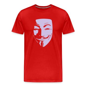 guy fawkes - Männer Premium Bio T-Shirt - Rot - Vorne - Damien (186cm)