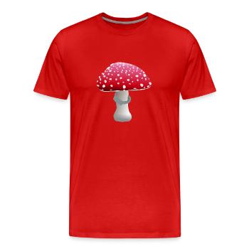 Fliegenpilz - Männer Premium Bio T-Shirt - Rot - Vorne - Damien (186cm)