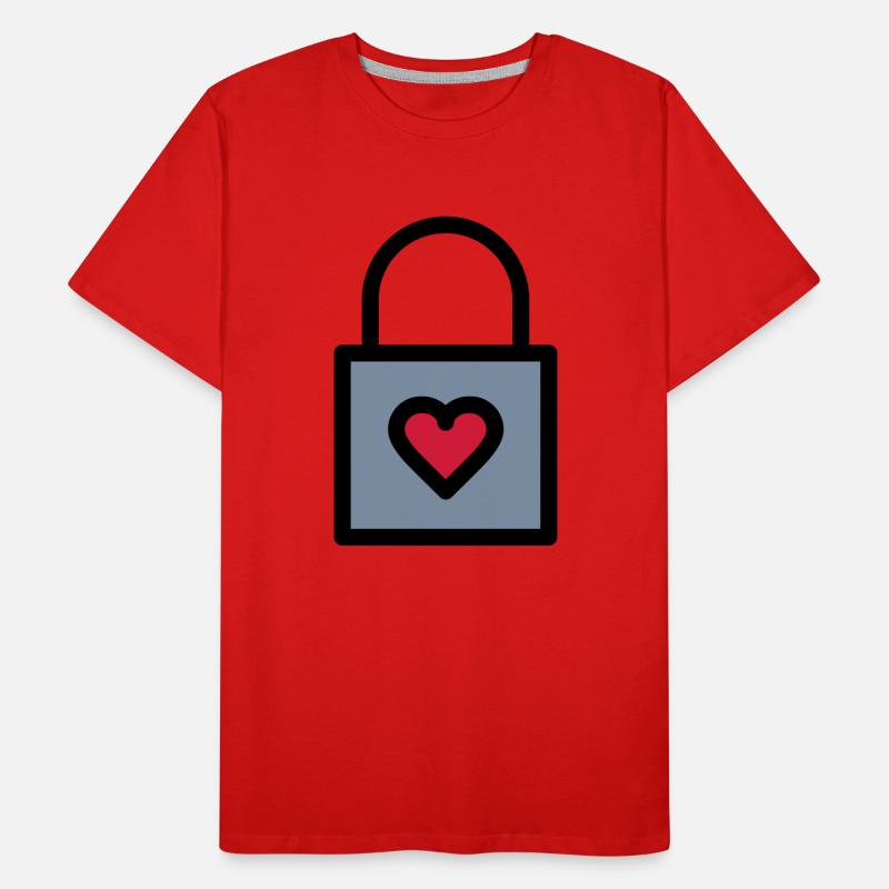 Cadenas, serrure d'amour T-shirt bio Premium Homme
