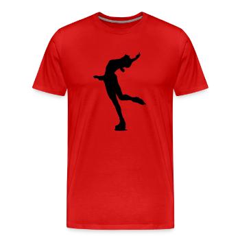 Eislaufen Schlittschuhe - Männer Premium Bio T-Shirt - Rot - Vorne - Damien (186cm)