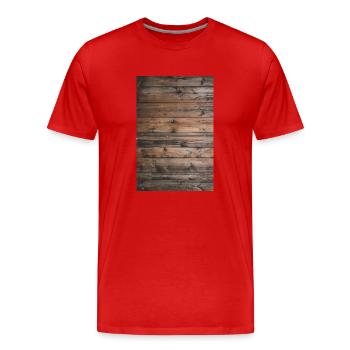 wood bois - T-shirt bio Premium Homme - rouge - Devant - Damien (186cm)