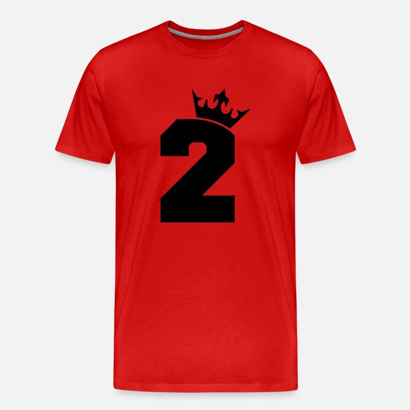 2_krone - Männer Premium Bio T-Shirt - Rot