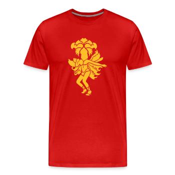 Samba - T-shirt bio Premium Homme - rouge - Devant - Damien (186cm)