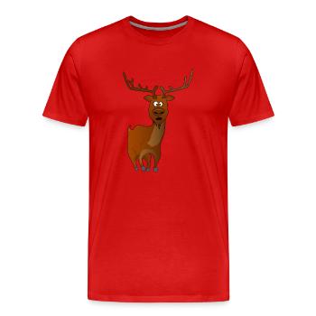 Renne - T-shirt bio Premium Homme - rouge - Devant - Damien (186cm)