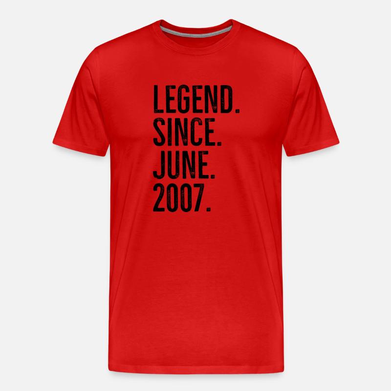 Legende seit Juni 2007 - Männer Premium Bio T-Shirt - Rot