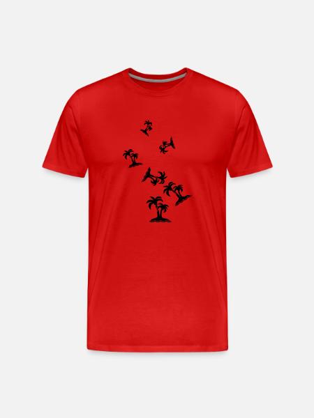 palm island symbol - Men's Premium Organic T-Shirt - red