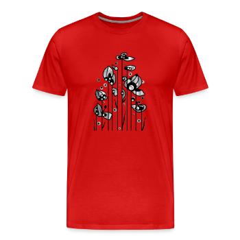 Fleur - T-shirt bio Premium Homme - rouge - Devant - Damien (186cm)
