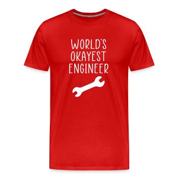 engineer funny quote - Men's Premium Organic T-Shirt - red - Front - Damien (186cm)