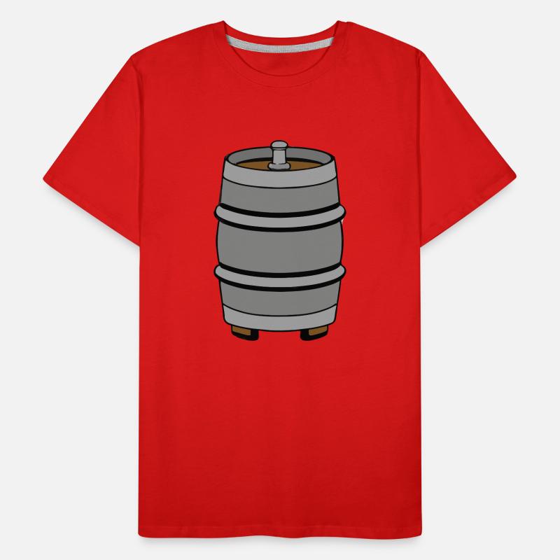 Bierfass Biertrinker Biertrinkerin Geschenkidee Männer Premium Bio T-Shirt