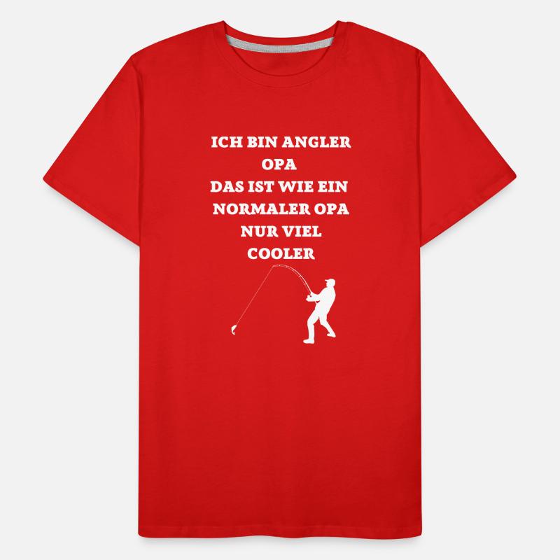 ICH BIN EIN COOLER ANGLER OPA Männer Premium Bio T-Shirt