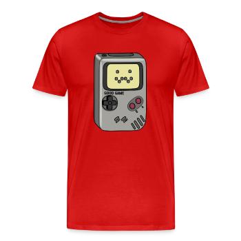 Games Console Good Boy Emoji Happy Face - Men's Premium Organic T-Shirt - red - Front - Damien (186cm)