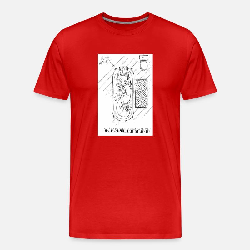 Wassermann - Männer Premium Bio T-Shirt - Rot