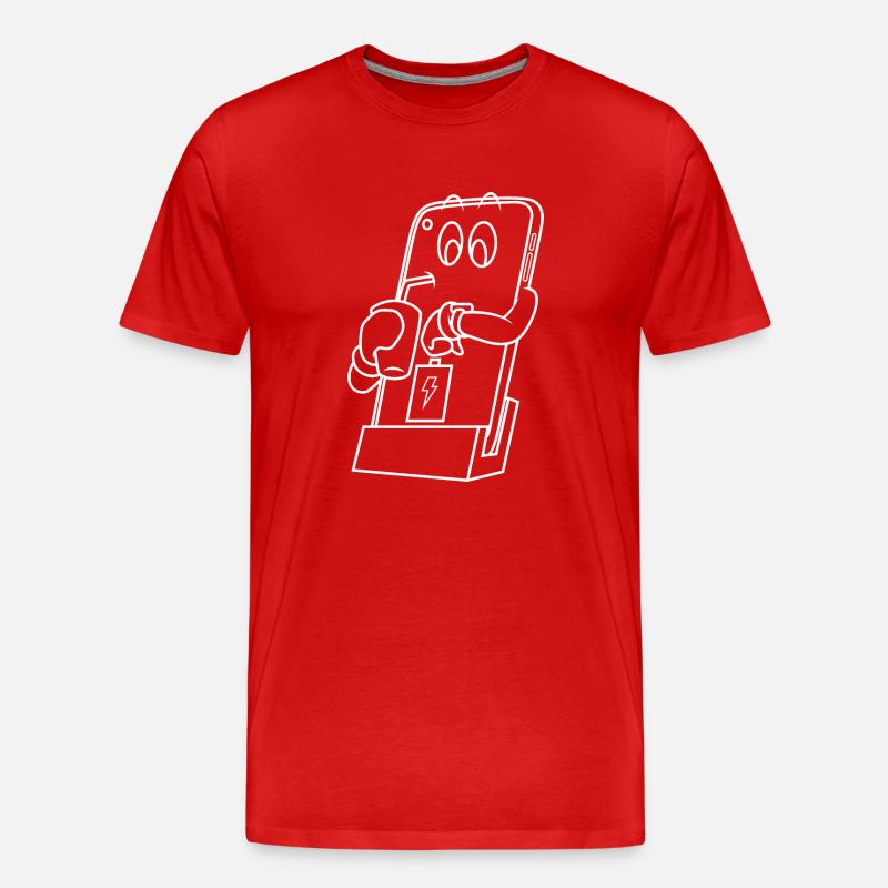 Smartphone comic loading - Men's Premium Organic T-Shirt - red