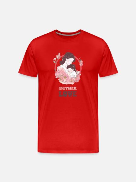 Mutterliebe - Männer Premium Bio T-Shirt - Rot