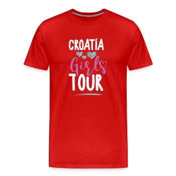 Tournée des filles en Croatie - T-shirt bio Premium Homme - rouge - Devant - Damien (186cm)