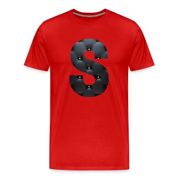 Noir S - T-shirt bio Premium Homme - rouge - Devant - Damien (186cm)