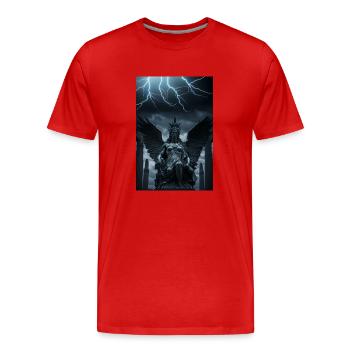 Gothic angel, for fans of gothic music - Men's Premium Organic T-Shirt - red - Front - Damien (186cm)