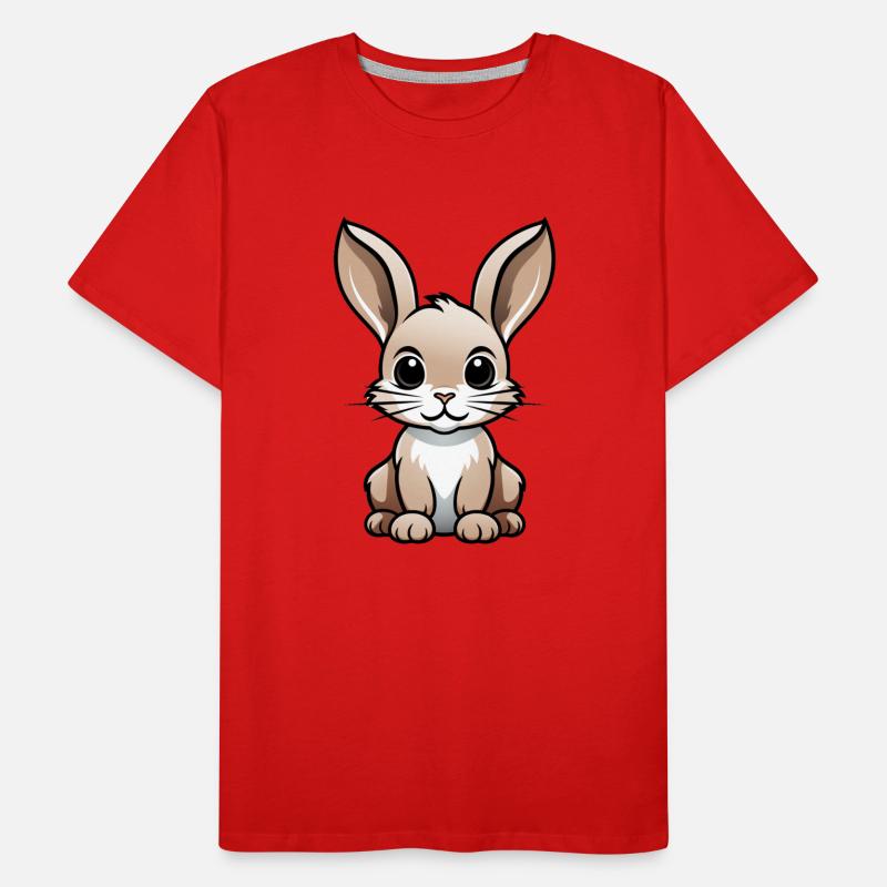 Comic Bunny Rabbit Bunny Cartoon Style Men's Premium Organic T-Shirt
