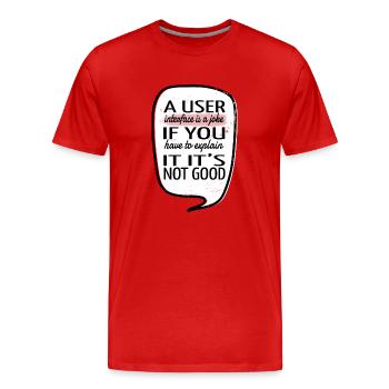 Geek Birthday Gift Idea Citation Drôle Crypter - T-shirt bio Premium Homme - rouge - Devant - Damien (186cm)