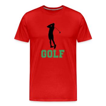 golfe - T-shirt bio Premium Homme - rouge - Devant - Damien (186cm)