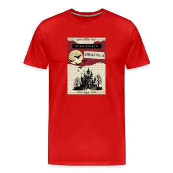 Dracula, von Bram Stoker - Männer Premium Bio T-Shirt - Rot - Vorne - Damien (186cm)