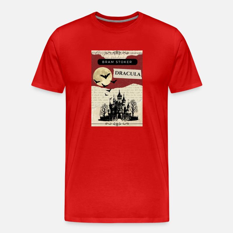 Dracula, von Bram Stoker - Männer Premium Bio T-Shirt - Rot