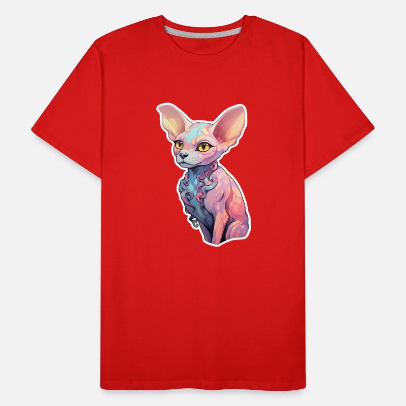 Chat Sphinx T-shirt bio Premium Homme