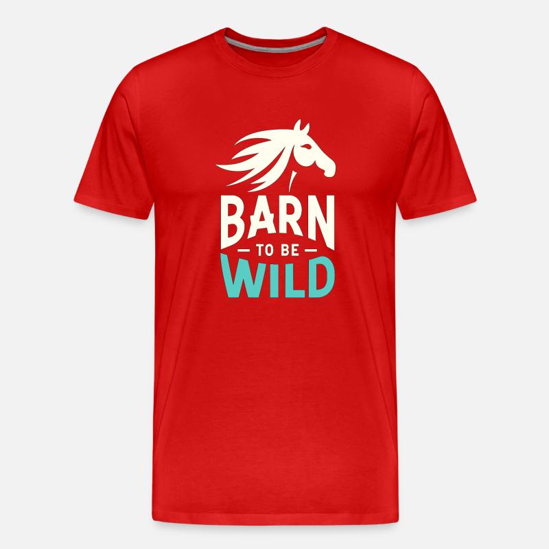 Scheune "Wild sein - Männer Premium Bio T-Shirt - Rot