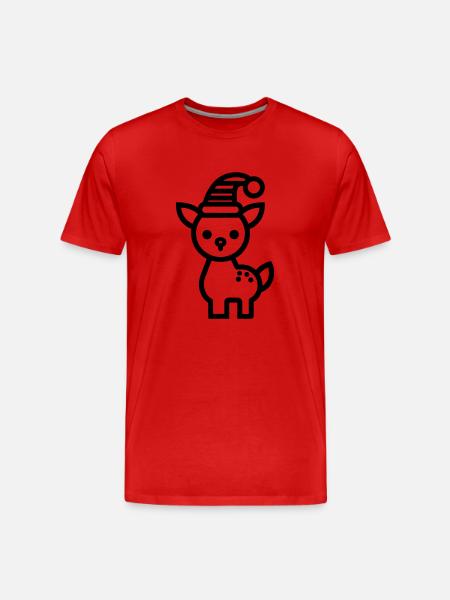 Weihnachtsrentiere - Männer Premium Bio T-Shirt - Rot