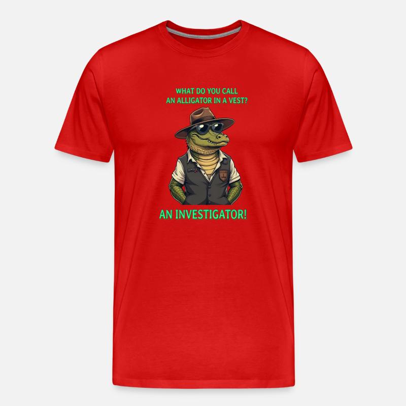 Ein Ermittler - Männer Premium Bio T-Shirt - Rot