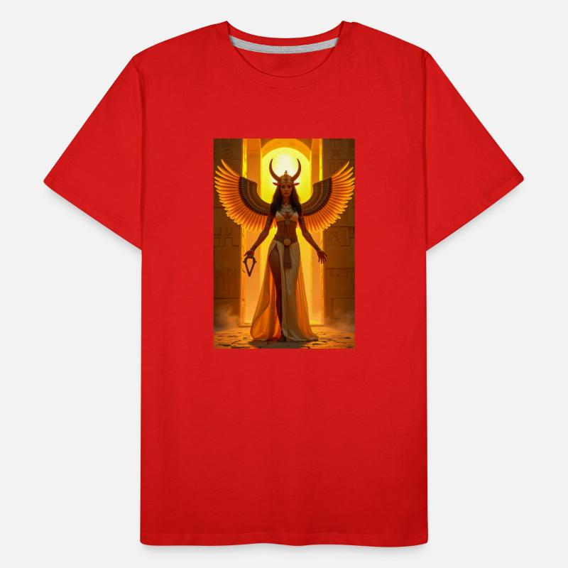 Isis, winged goddess with solar disk Men's Premium Organic T-Shirt