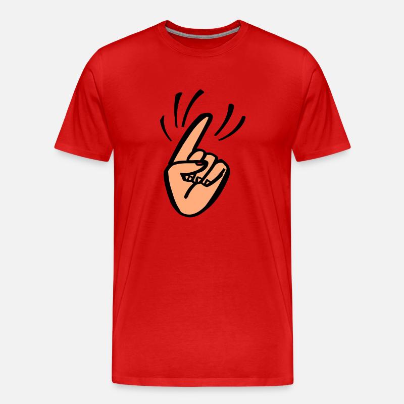 Finger Waggle - Männer Premium Bio T-Shirt - Rot