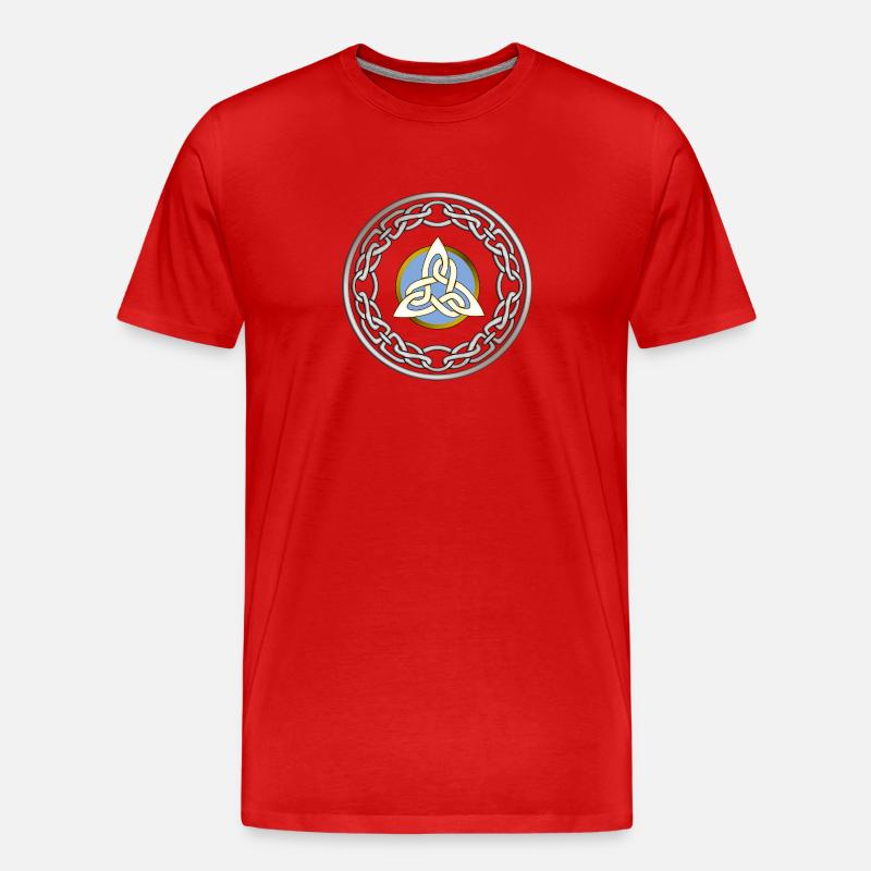 Odins Knoten - Valknut - Männer Premium Bio T-Shirt - Rot