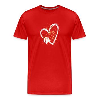 Dog Dog Person Dog Lover - Men's Premium Organic T-Shirt - red - Front - Damien (186cm)