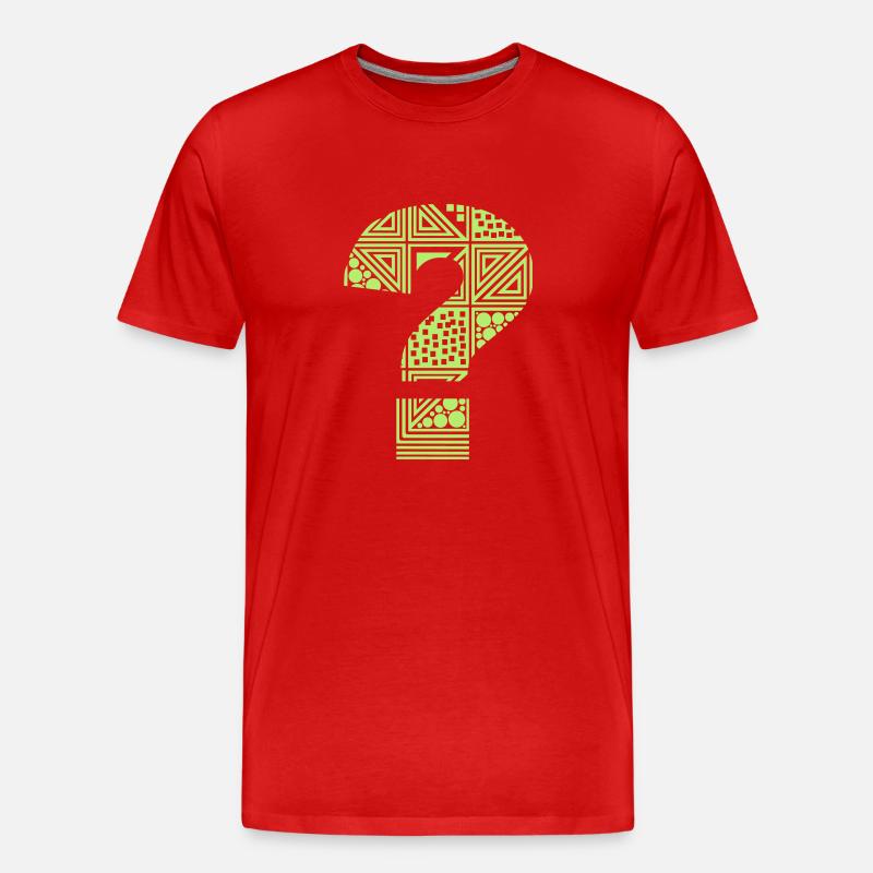 Fragezeichen - Männer Premium Bio T-Shirt - Rot