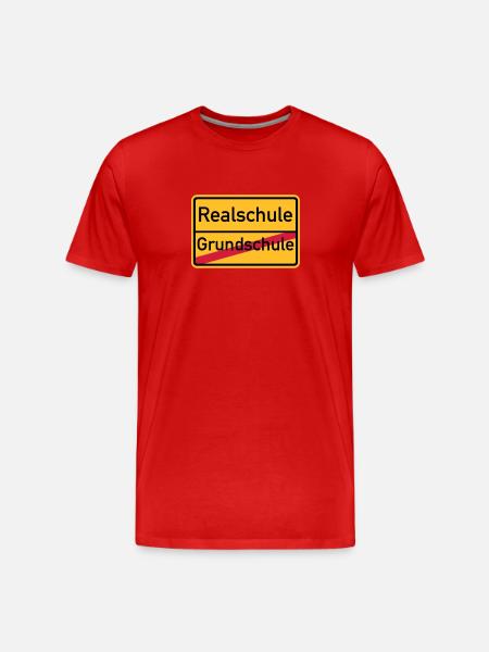 Realschule - Männer Premium Bio T-Shirt - Rot