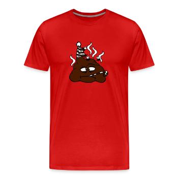 partie fête d'anniversaire triste seul chapeau de - T-shirt bio Premium Homme - rouge - Devant - Damien (186cm)