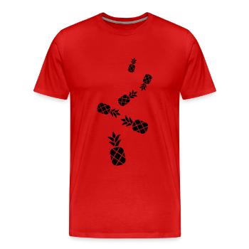 Ananas - T-shirt bio Premium Homme - rouge - Devant - Damien (186cm)