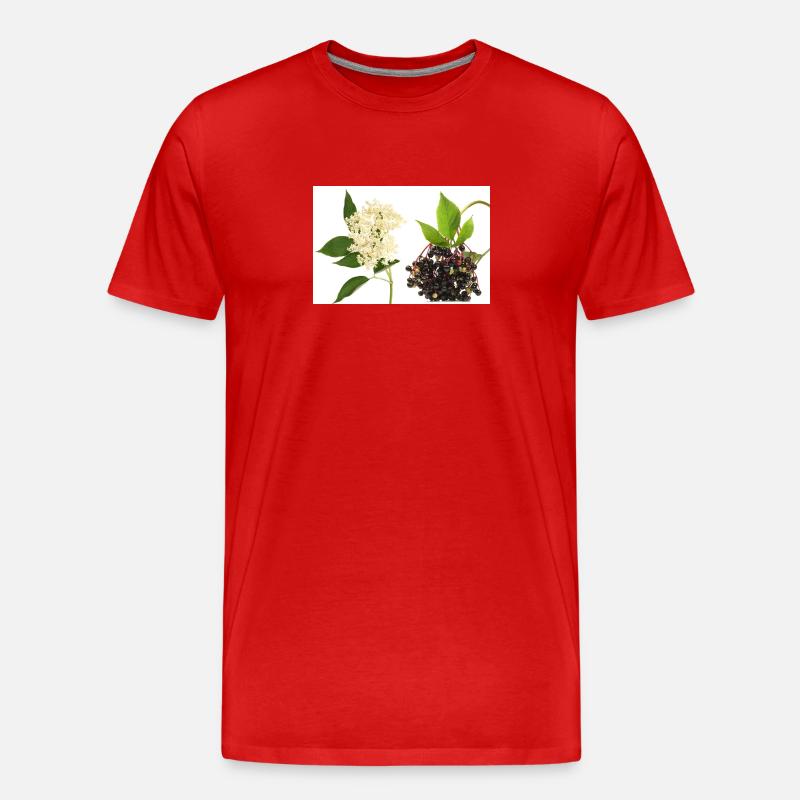 Holunder - Männer Premium Bio T-Shirt - Rot