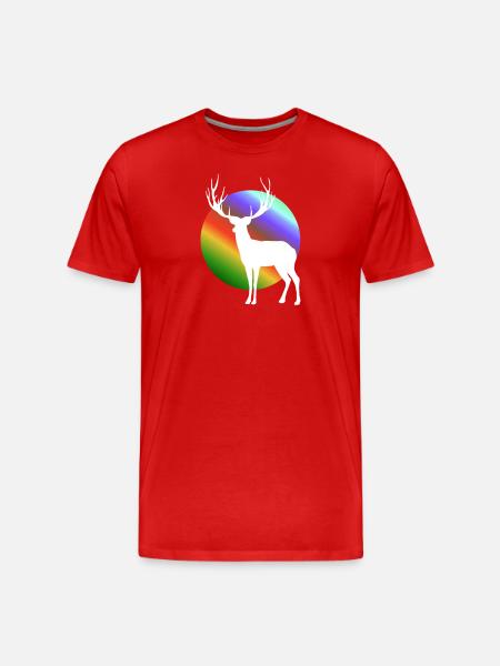 Cerf blanc - T-shirt bio Premium Homme - rouge