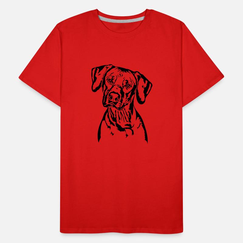 RHODESIAN RIDGEBACK Hunde Portrait Wilsigns Männer Premium Bio T-Shirt